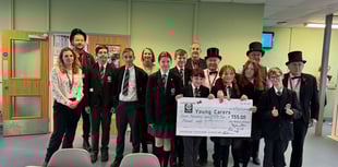 Young carers presented with cheque after Bodmin Wassail